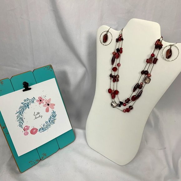 Jewelry - Donating Feb 16 ‘22 Offers Welcome!  Purple Pink bead necklace and earrings